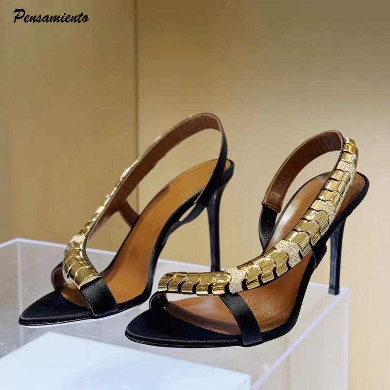 Summer Clothing For Petite Women - Luxury Rhinestones Sequined Satin Women Gladiator
