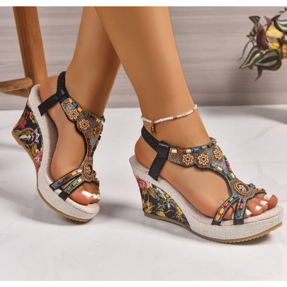 Summer Clothing Sale - Woman Leather Summer Fashion Wedge Female