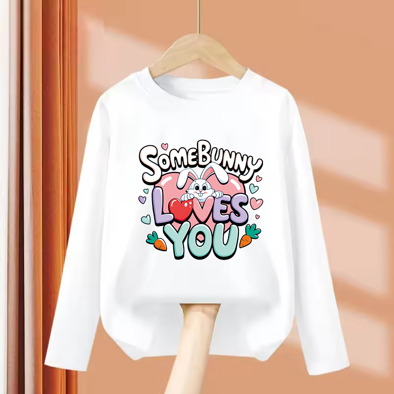 Summer Loving Kids Clothing - Long Sleeve Cute Rabbit Love Heart