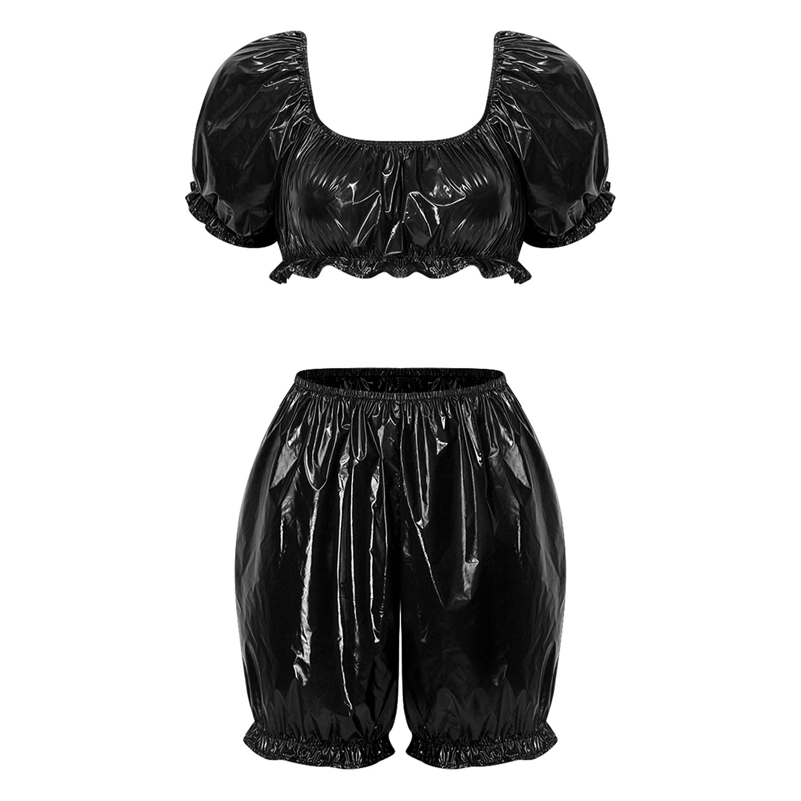 Summer Clothing For Petite Women - Womens Wet Look PU Leather Clubwear
