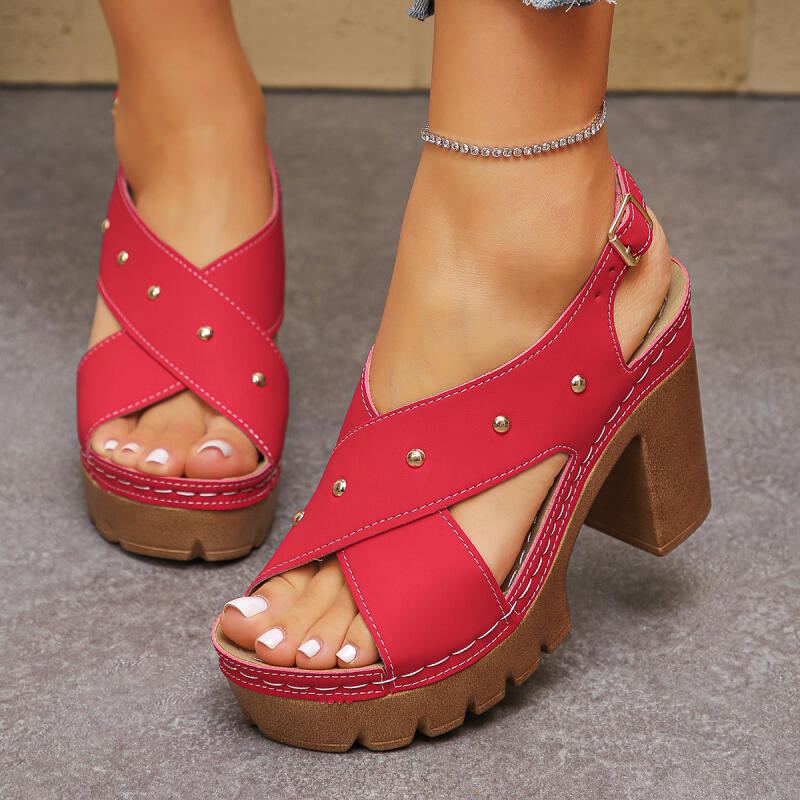 Summer Clothing Sale - Vintage Super High Heel Cross Strap