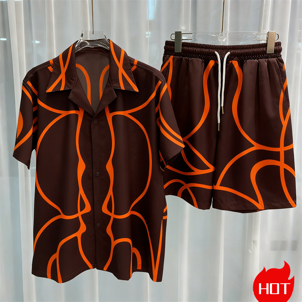 Digital printed men's set fash - Summer Clothing Sets Men recension och pris