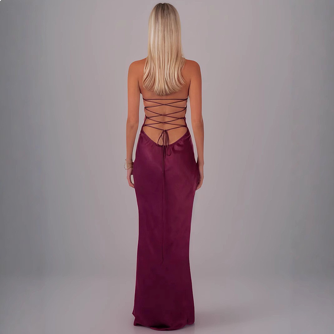 Sexy Sequin Satin Backless Bod - Summer Clothing For Older Women recension och pris