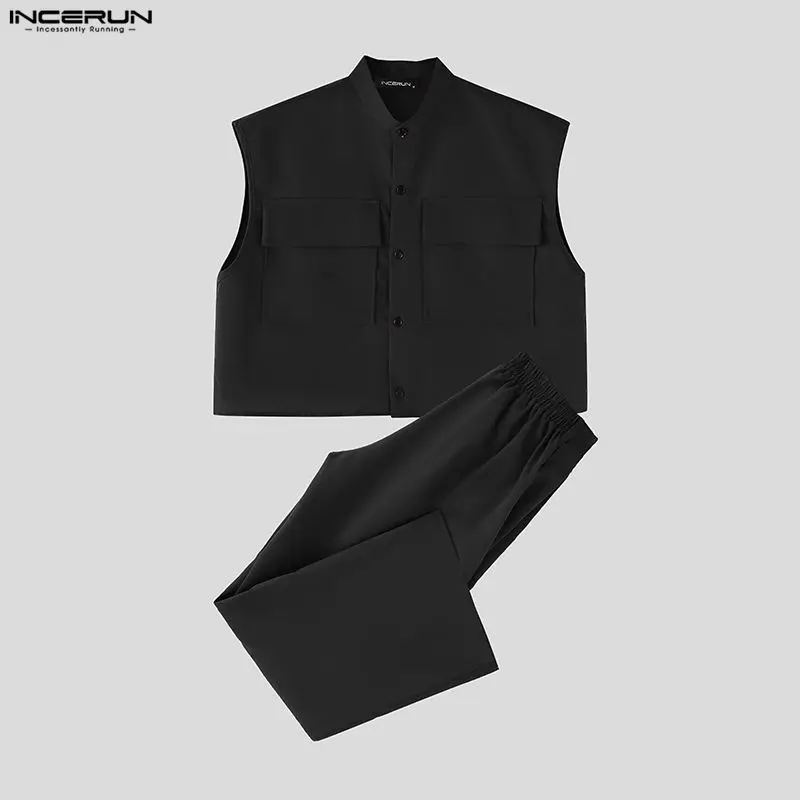 INCERUN Men Sets Solid Sleevel - Summer Clothing Sets Men recension och pris