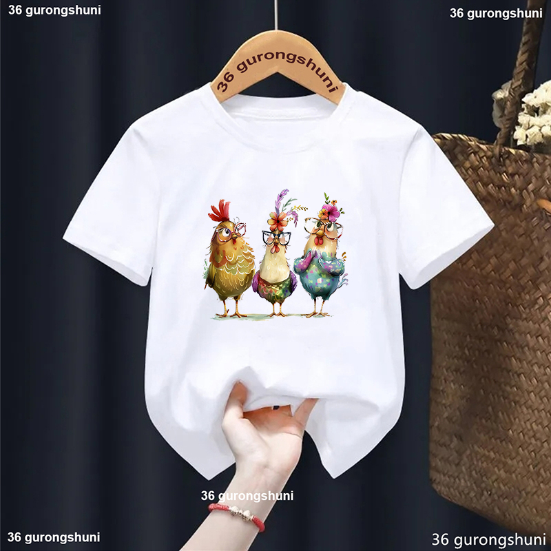 Lovely Chicken Flowers Printed - Summer Loving Kids Clothing recension och pris
