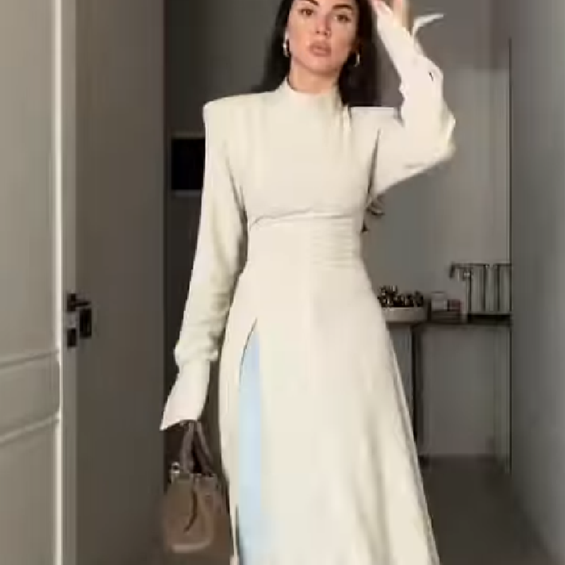 Women's Elegant High Neck Long - Summer Clothing For Older Women recension och pris