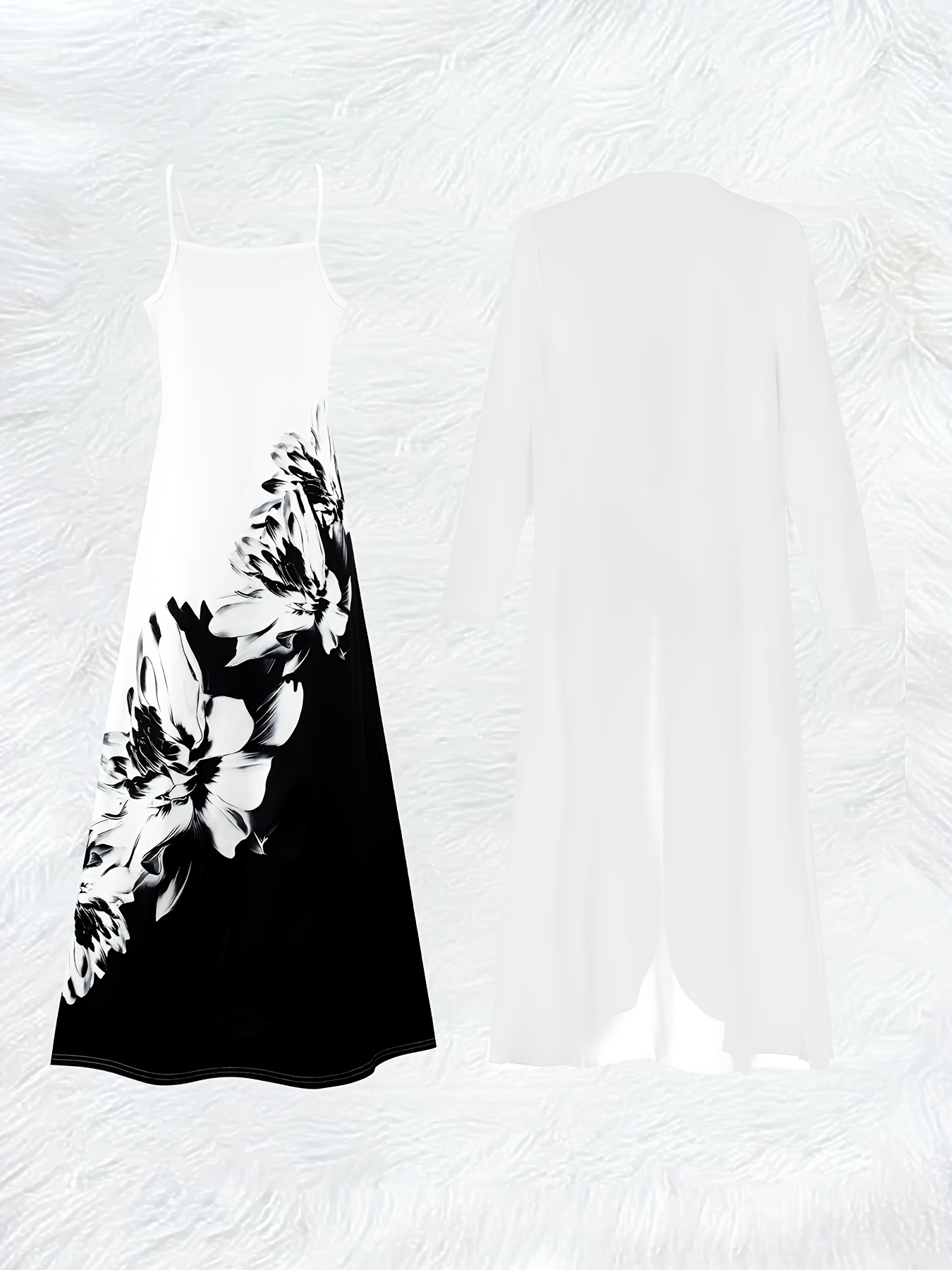 Casual Black and White Floral  - Summer Clothing For Older Women recension och pris