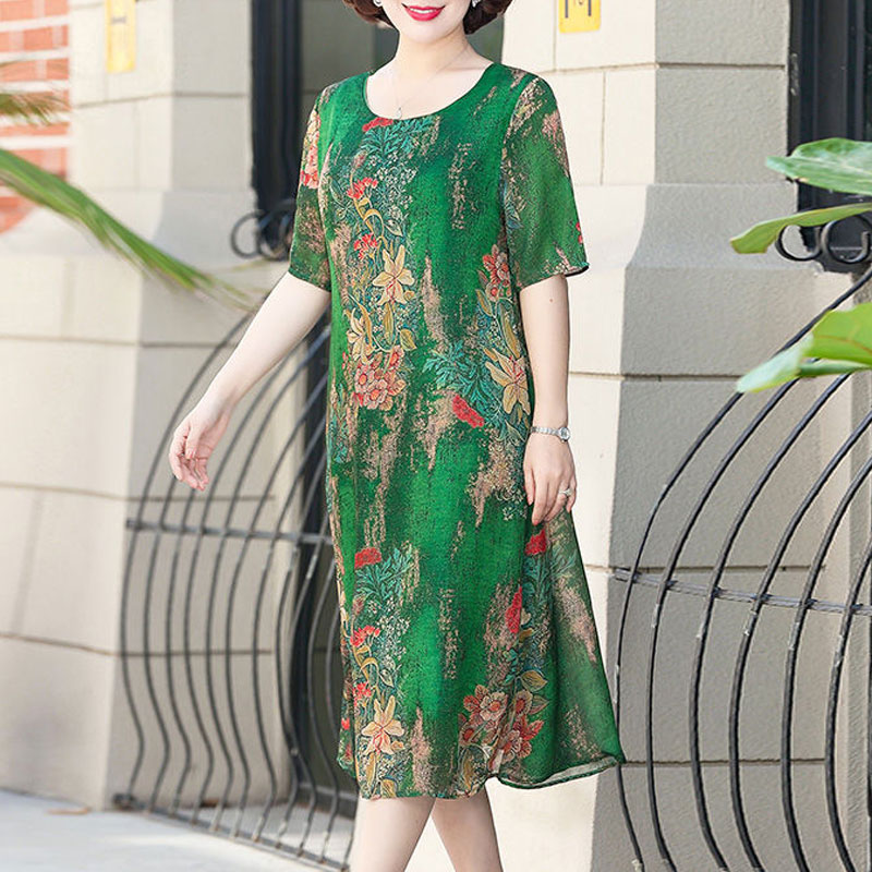 Fashion Irregular Midi Dress V - Summer Clothing For 70 Year Old Woman recension och pris