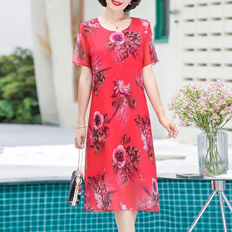Fashion Irregular Midi Dress V - Summer Clothing For 70 Year Old Woman recension och pris