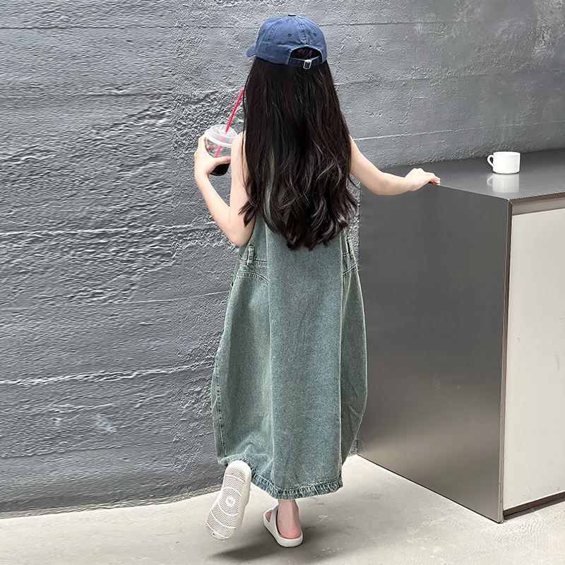 Vintage Blue Children Girls Hi - Summer Clothing Girl recension och pris