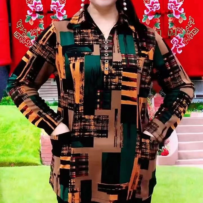 Commute Geometric Shirt Spring - Summer Clothing For 70 Year Old Woman recension och pris