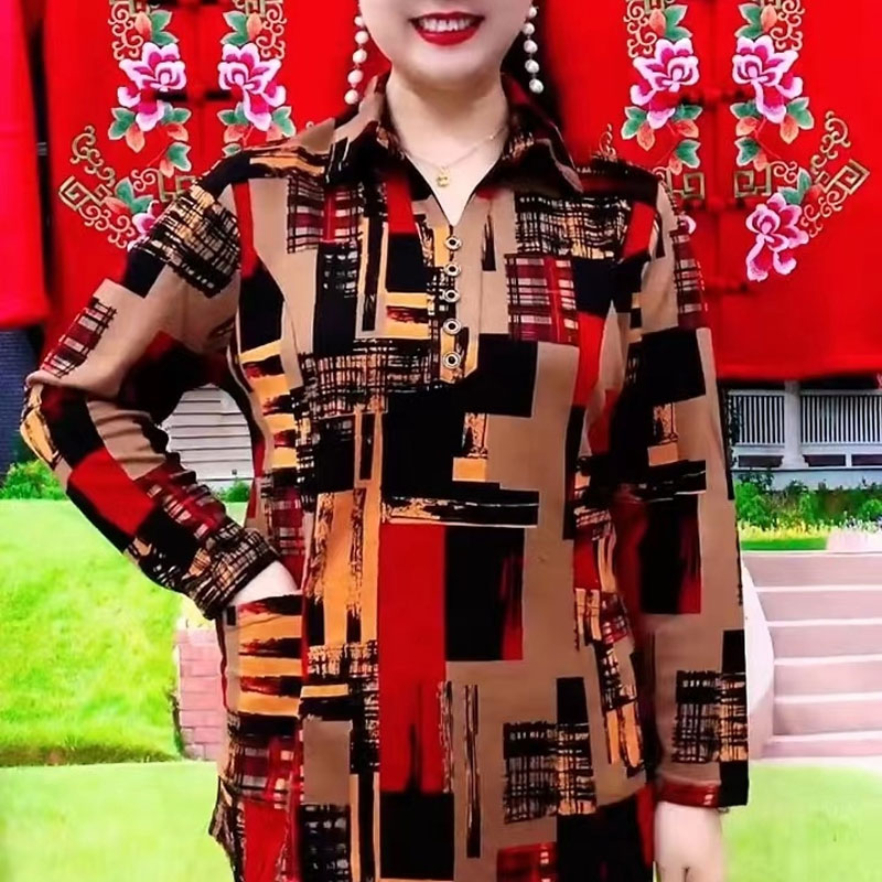 Commute Geometric Shirt Spring - Summer Clothing For 70 Year Old Woman recension och pris
