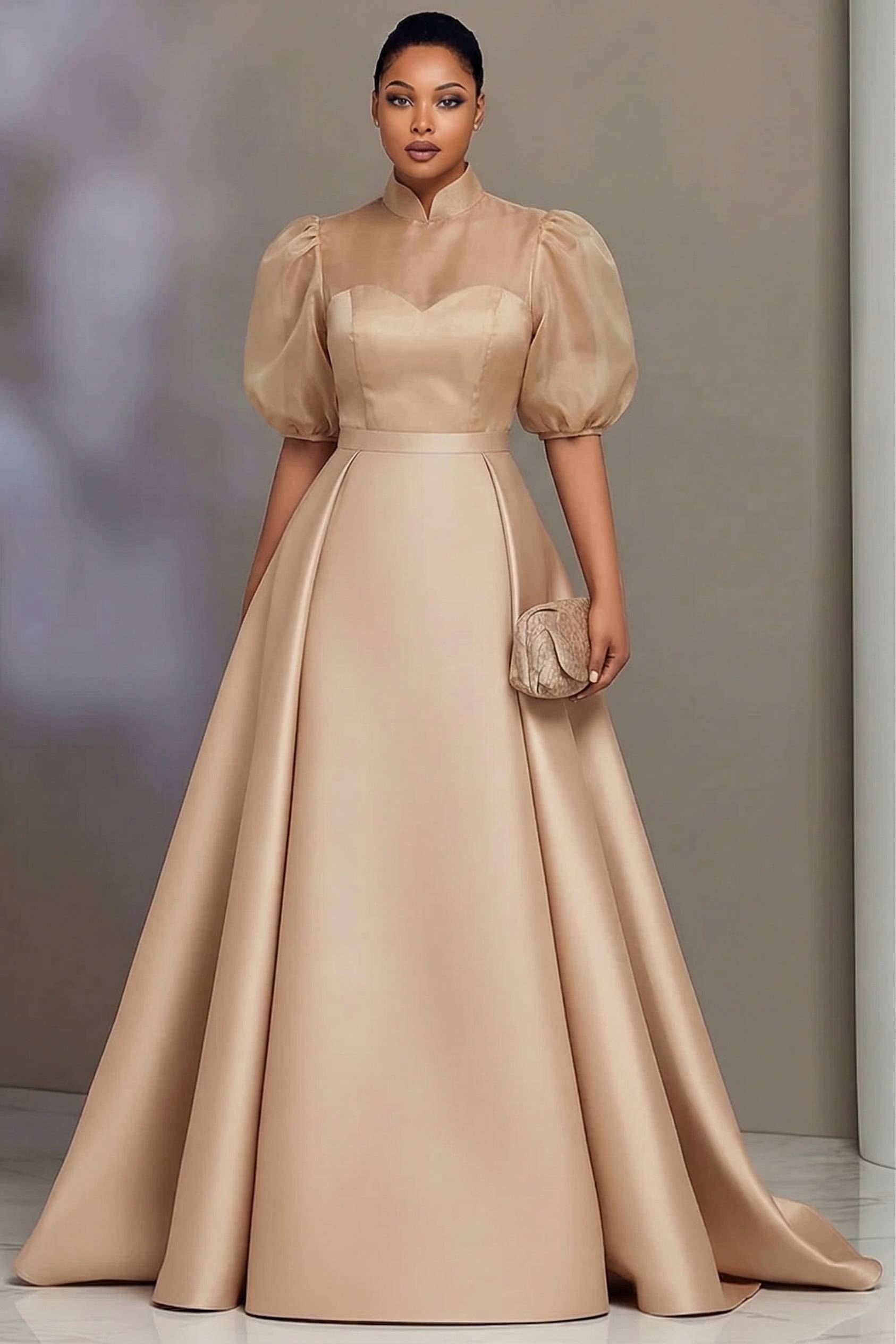 Plus Size Elegant Satin Prom D - Summer Clothing For Older Women recension och pris
