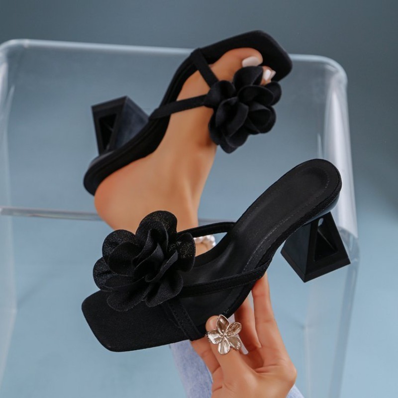 Womens 3D Flower Decor Sandals - Summer Clothing For Petite Women recension och pris