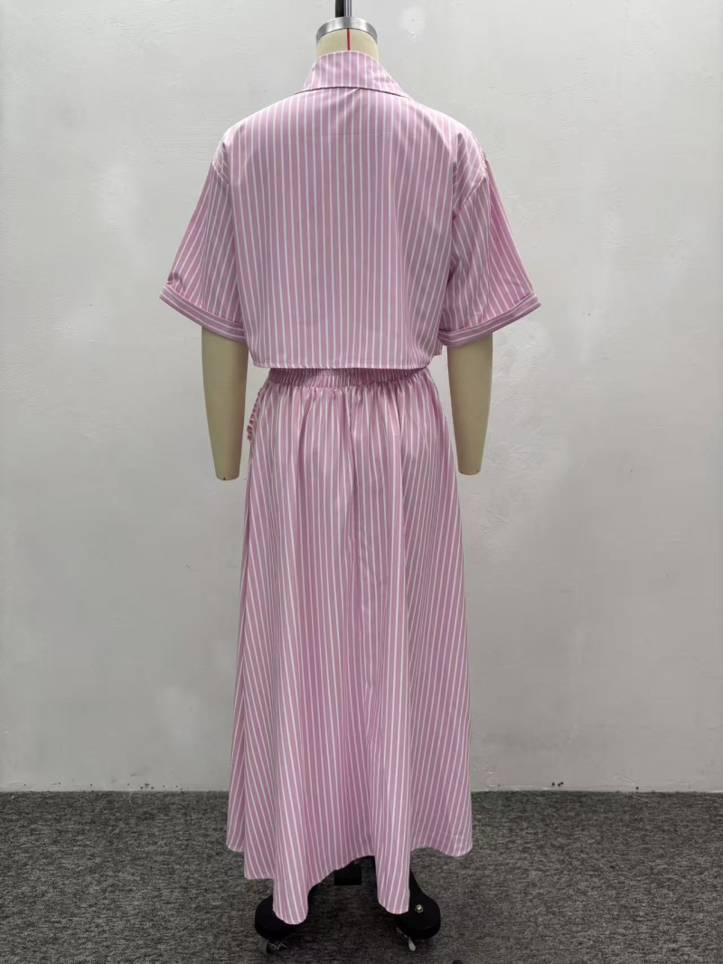 Women Summer Dress Lapel Singl - Summer Clothing For Older Women recension och pris