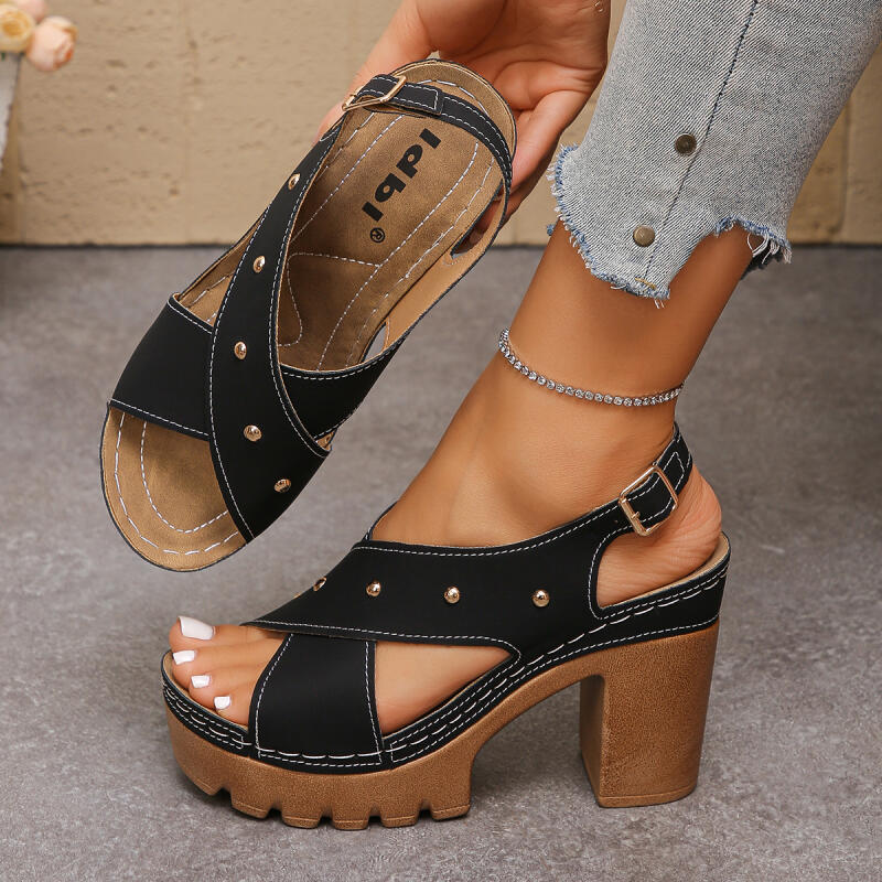 Vintage Super High Heel Cross  - Summer Clothing Sale recension och pris