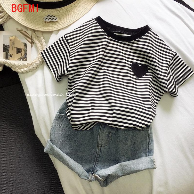 Teens Girls Cotton Striped Sho - Summer Loving Kids Clothing recension och pris